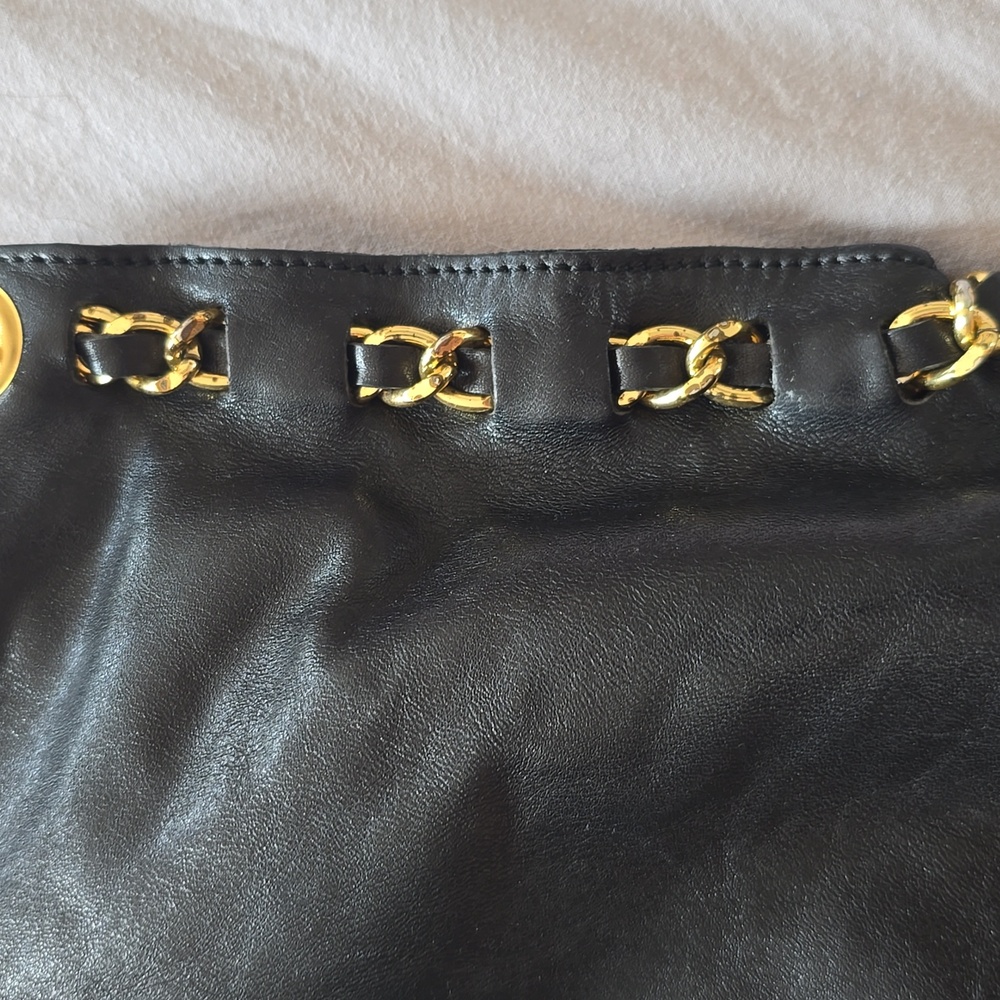 Roberta Gandolfi Italian Genuine Black Leather Hobo Shoulder Bag Made In Italty - Picture 2 of 9
